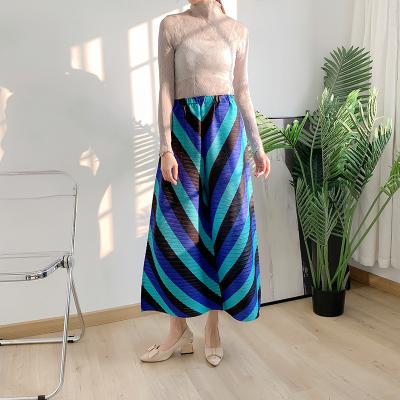 China FXZ QUICK DRY Miyake pleated women's wide leg pants 2022 new spring loose plus-size slimming pants for sale