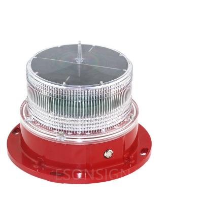 China 40cd& Visibility 3-4NM Low Intensity LED Dot Red Flash Turn Solar Aviation Obstruction Lights for sale