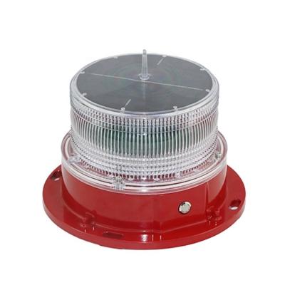 China Visibility 3-4NM Reasonable Price Red LED Solar Aviation Obstruction Light For Towers for sale