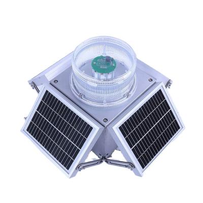 China 1500cd Visibility 4-6NM Solar Powered Solar Powered Flashing Lights Aviation Obstruction Light for sale