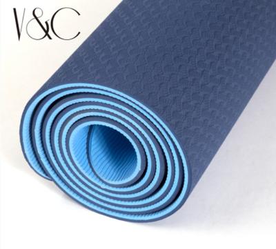 China Market High Elastic Custom Color LOGO Exercise Fitness 100% Natural Thin Folding 2mm Tape Yoga Mat for sale