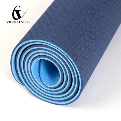 China Market High Elastic Custom Color LOGO Exercise Fitness 100% Natural Thin Folding 2mm Tape Yoga Mat for sale