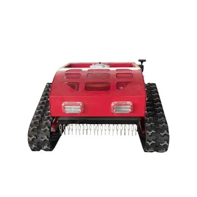 China Multifunctional 4-Stroke Radio Remote Control Lawnmower Lawn Mower With Snow Shovel Crawler Robot Lawn Mower for sale