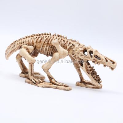 China Wholesale Europe aquarium decoration resin crocodile skull for home decoration creative caiman skull for sale