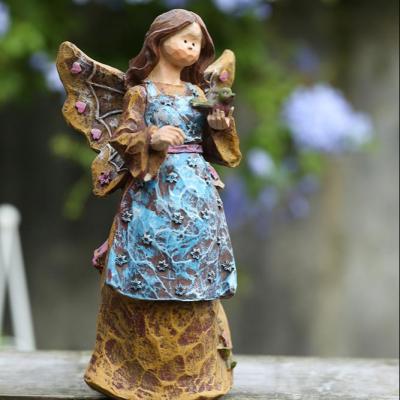 China Europe IN HUMAN LADY FAIRY WITH WING STANDING CREATIVE RESIN DECORATION OPEN STATUES FIGURINE MODELS PLAY DOLL FOR HOME OUTDOOR GARDEN for sale