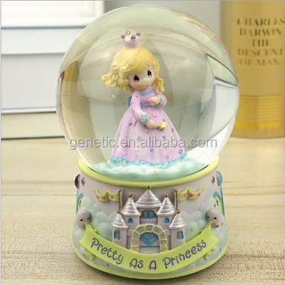 China Asia Snow Globe Princess Music Box For Christmas Gift Birthday Gift for sale