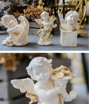 China STANDING SMILE ANGEL SLEEPING CUPID from Europe WITH BEAUTIFUL CRAFTS RESIN WINGS for sale