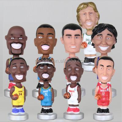 China Wholesale Asia Famous NBA Basketball Player Figurine Bubble Head In Resin Crafts for sale