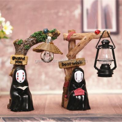 China Wholesale creative europe tree light with horrible no face man for garden decoration for sale