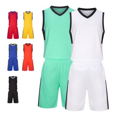 China Wholesale Custom Antibacterial Kid Basketball Tank Top Sublimated Full Custom Basketball Uniform Kit for sale