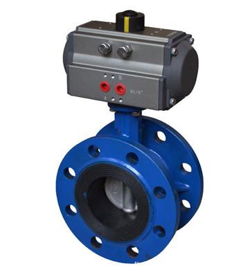 China Soft-Sealed Pneumatic Butterfly Valve with Actuator for sale