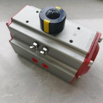 China Eenvoudig werkende veer- en terugkeerpneumatische actuator Twin Piston Pneumatische zuiger actuator Te koop