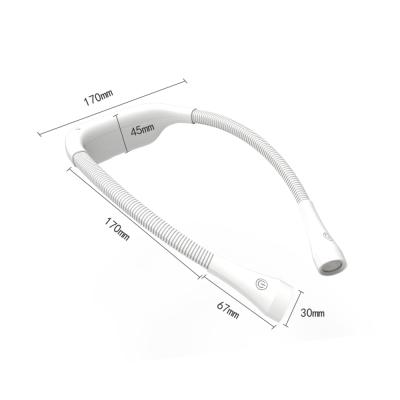 China Modern Pretty New Popular Rechargeable Hands Free Flexible U Shaped Led Neck Reading Lamp Book Light for sale