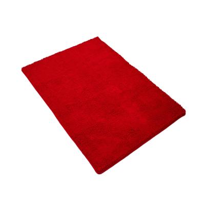 China Modern Red Shaggy Flooring CLASSIC Mat Absorbent Chenille Carpets and Blankets for sale