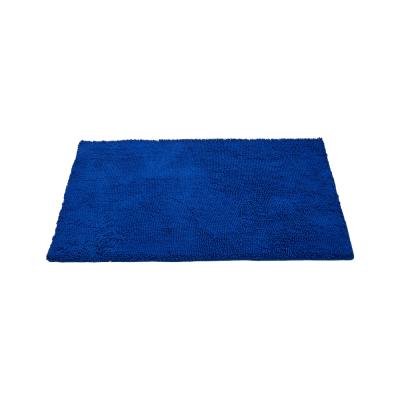 China CLASSIC Dark Blue Shaggy Shaggy Area Rug Rectangle Polyester Floor Rug for sale