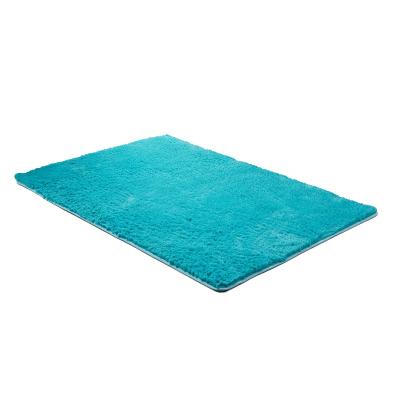 China Non-slip Low Price Carpet Fashion Fluffy Light Blue PV Fleece Area Rug For Kitchen for sale