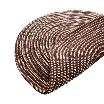 China CLASSIC high quality coffee color washable carpet rope knitted modern round rugs and carpet blankets for hotel for sale