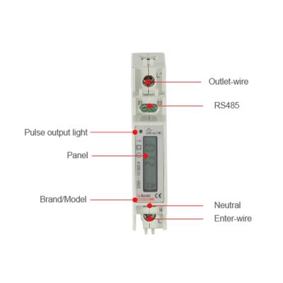 China Acrel ADL10-E DIN Ferroviário de fase única medidor de energia corrente de entrada 10 ((60)A LCD Display medidor de energia de fase única registrador de dados à venda