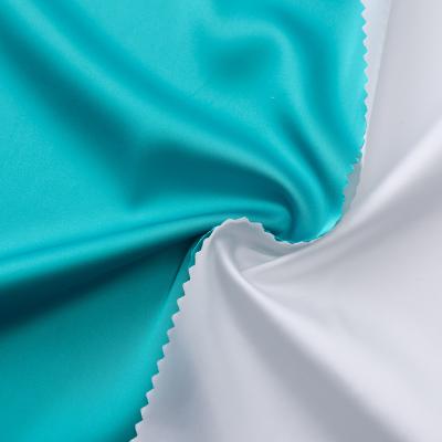 China Thin Polyester Fabric Shrink-Resistant Spun Solid Polyester For Woman Dress for sale