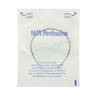 China Round& GL Rectangular Health Material Dental Orthodontic Product Niti Wires 1pcs/pack reverse-curve orthodontic wires for sale