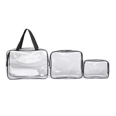 China Fashion Plastic Transparent Pouch Packaging Cosmetic Bag For Cosmetic Packaging for sale