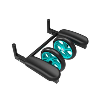 China Commercial Use Gym Fitness Muscle Trainer Multifunction Double Abdominal Muscle Wheel Roller Trainer Ab Wheel for sale