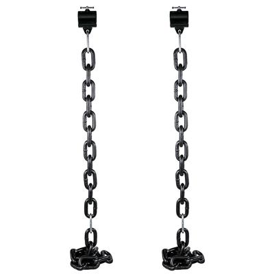 China Weightlifting Chains with Collars - 1 Pair Available in 15LB 25LB 35LB 45LB Steel Workout Chains OMWLC-1 for sale