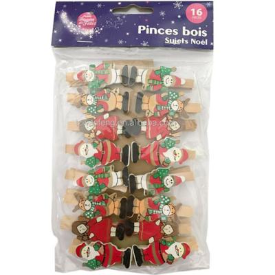 China Wooden Dowel Hanging Clips / Santa Christmas Nautical Decorations Gift for sale