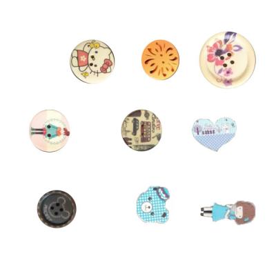 China 2017custom washable laser engraved wooden toy buttons w/2or 4 holes clothes buttons bulk factory for sale