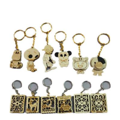 China Europe Custom Wood Key Chain , Wood Carving Key Chain for sale