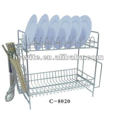 China Sustainable Double Deck Wire Dish Basket, Wire Dish Rack, Wire Dish Rack for sale