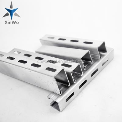 China Unistrute Slotted Profile C Profile Dimensions Steel Channel Strut Cold Formed Construction for sale