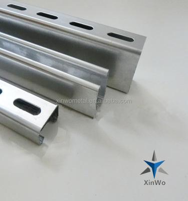 China Construction Hot Dip Galvanized Slotted C Section Structural Steel for sale