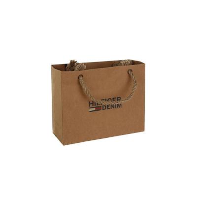 China Biodegradable Customized Logo Printed Brown Kraft Paper Bag for sale