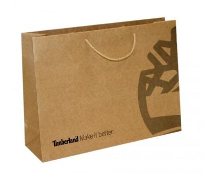 China Wholesale Custom Logo Print Recycled Kraft Paper Biodegradable Bags With Handle for sale