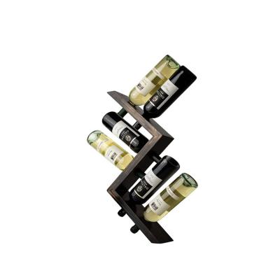 China India Best Selling Floating Wine Rack Home Decor Rustic Wooden Wine Rack Wall Mounted Perfect Wall Mounted Wine Rack for sale