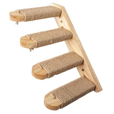 China Breathable DIY Kitten Ladder Step Scratching Platform Pet Furniture Cat Climbing Frame Wall Shelf Jumping Stairs for sale