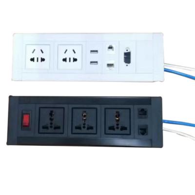 China Easy Installation CE Certificate Fabricated Aluminum Wall Outlet USB / Hotel Panel Outlet for sale