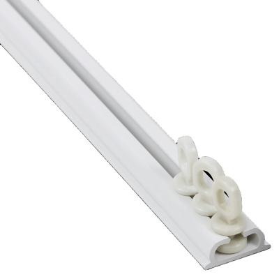 China CLASSIC high quality lutron wall ripple pleat curtain track/ceiling mount with full plastic glide runners for sale