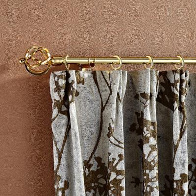 China Latest 400 Cm Competitive Brass Plating Curtain Rod Pipes For Windows for sale