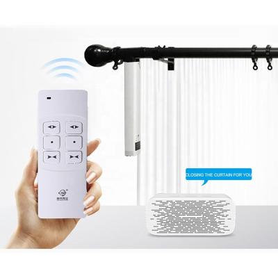 China Contemporary White 3m Automatic Motorized Curtain Rods Set System With Accessories In Stock for sale