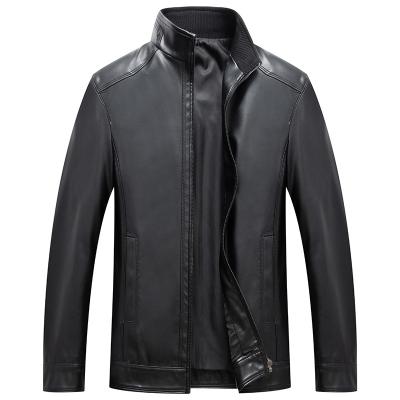 China Wholesale Durable PU Waterproof Outdoor Jacket Zipper Leather Jackets Thin Fitted Jackets For Business Men for sale