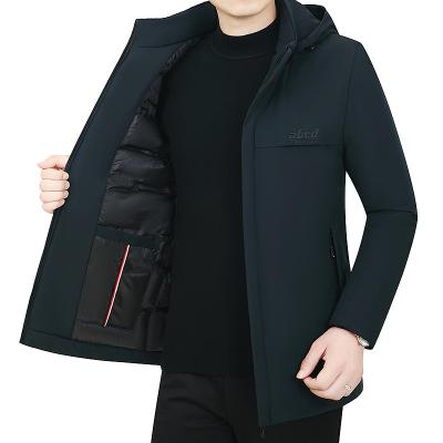 China Winter Pure Cotton Jacket Sustainable Fashion Men's Hooded Padded Color Windproof Coat for sale