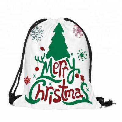 China Custom Christmast Ornament BSCI Christmas Sack Christmas Clearance Cloth Bag Santa Claus Gift Bag for sale