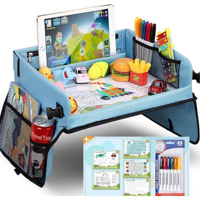 China Cute Kids Travel Tray with Dry Erase Car Top Tray for Eating Kids Car Seat Travel Tray for sale