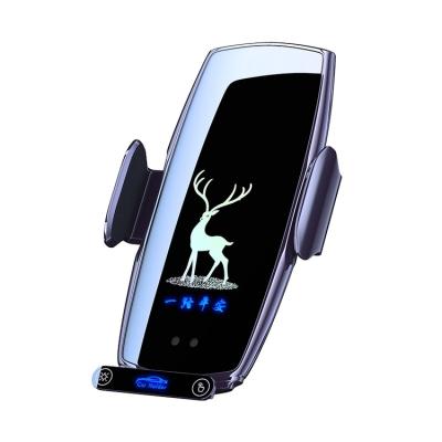 China New Design Exquisite Quality High Speed ​​QI Shape Car Phone Mount Fast Charging Wireless Charger for sale