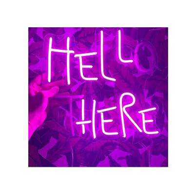 China Buildings Buildings Custom Led Neon Light Sign Hello There Neon Sign Art Wall Neon Sign For Home Event Decoration for sale