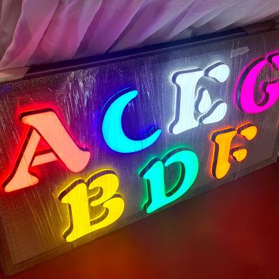 China Elegant Styles Elegant Styles Shop Front/Back-Lit Led Mini Acrylic Letter Alphabet Shines Illuminated Face Front Lit Light 3D Letters Manufacturers for sale