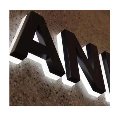 China Elegant Styles Elegant Styles Indoor 3D Led Signage Letters Outdoor Business Acrylic Metal Backlit Sign 3D Led Letter Wall Sign Of Reception Sign for sale