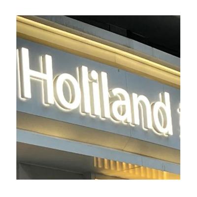 China Elegant Styles Elegant Styles Storefront Face Lit Signage Building Commercial Business Wall Sign Board Logo Indoor Outdoor Led 3D Illuminated Acrylic Signage for sale